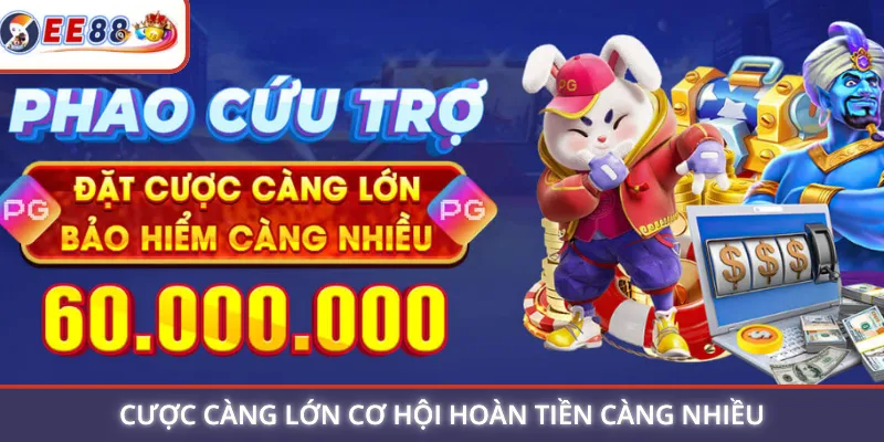 Cược càng lớn cơ hội hoàn tiền càng nhiều